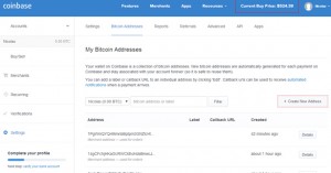 Adresse Coinbase