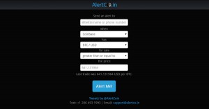 AlertCo.in, notification sur Bitcoin