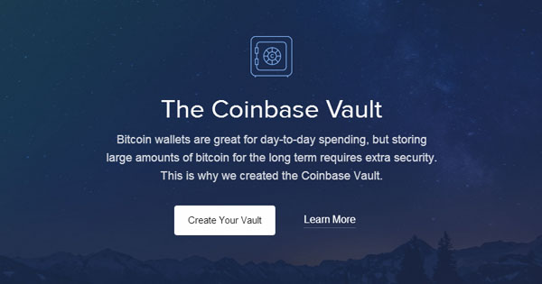 Coinbase Vault : Portefeuille Bitcoin sécurisé