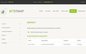 Bitstamp : dépôt en Bitcoin