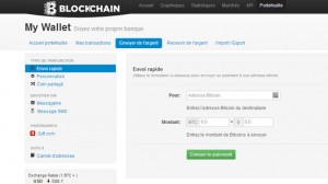 Envoyer de l'argent avec Blockchain