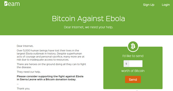 Le don en Bitcoin pour lutter contre Ebola