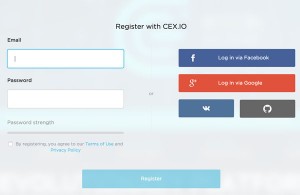 Inscription sur CEX.IO